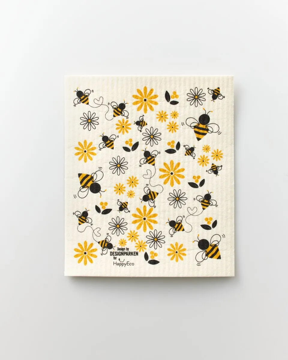 HappyEco Zweedse vaatdoek - motief bijen