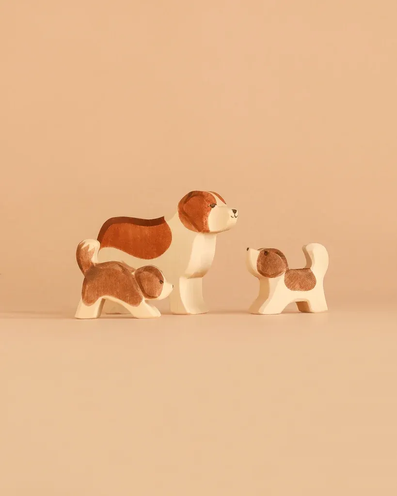 Ostheimer Handmade Wooden Dog Family Set