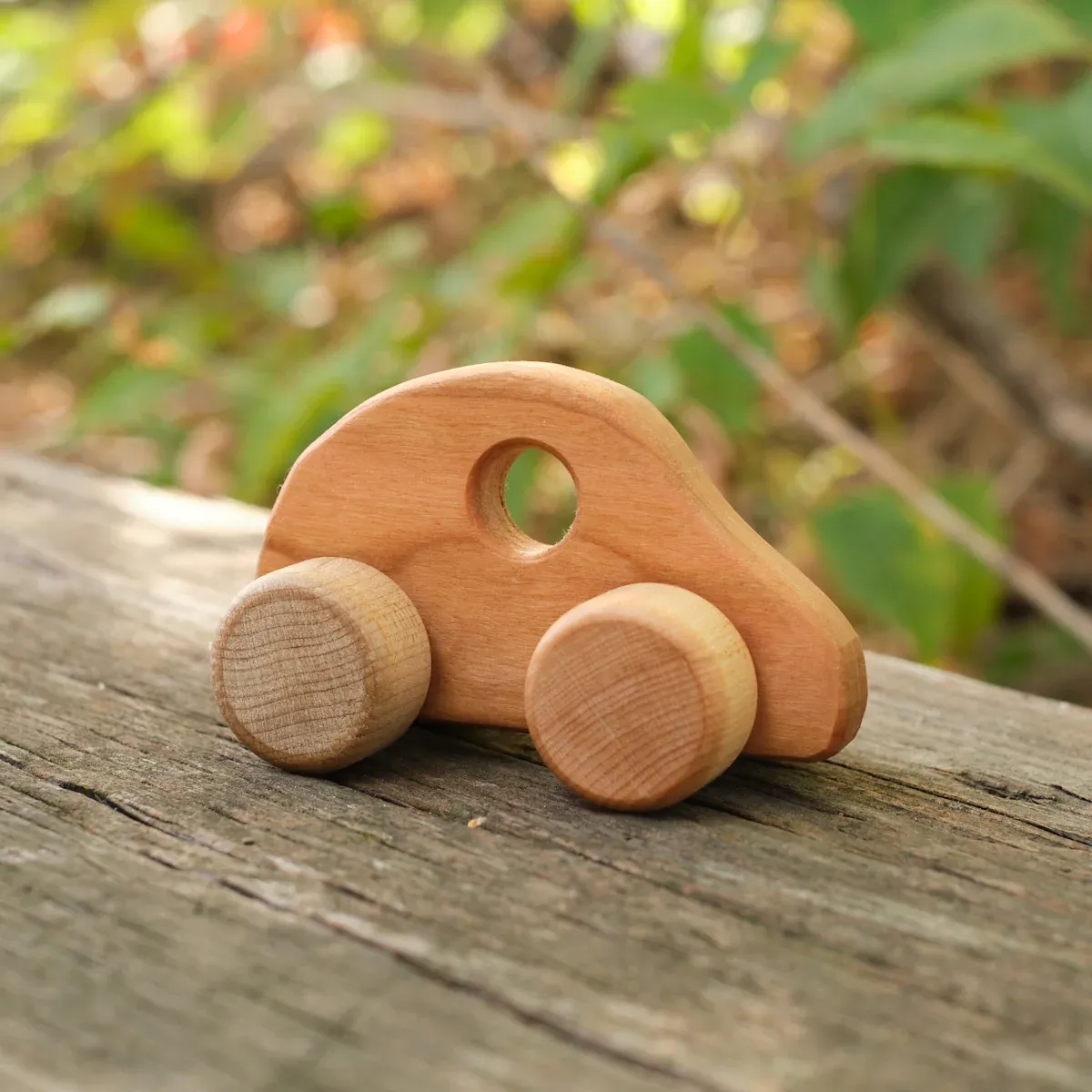 Wooden Toddler Zoom Car - Cherry Wood