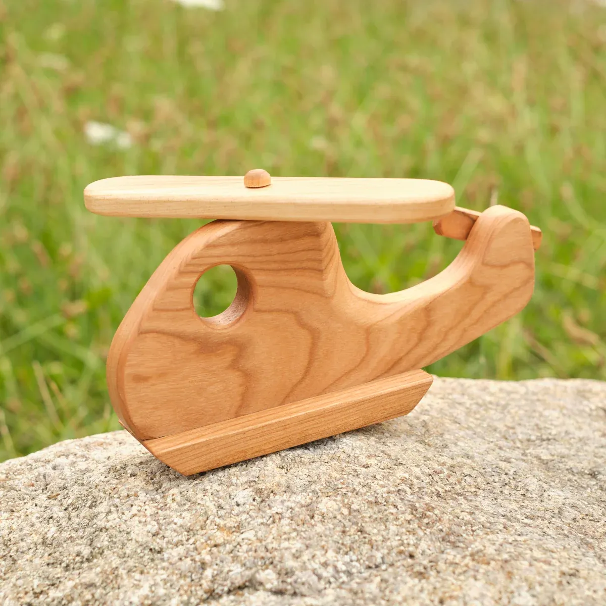 Wooden Helicopter - Cherry Wood