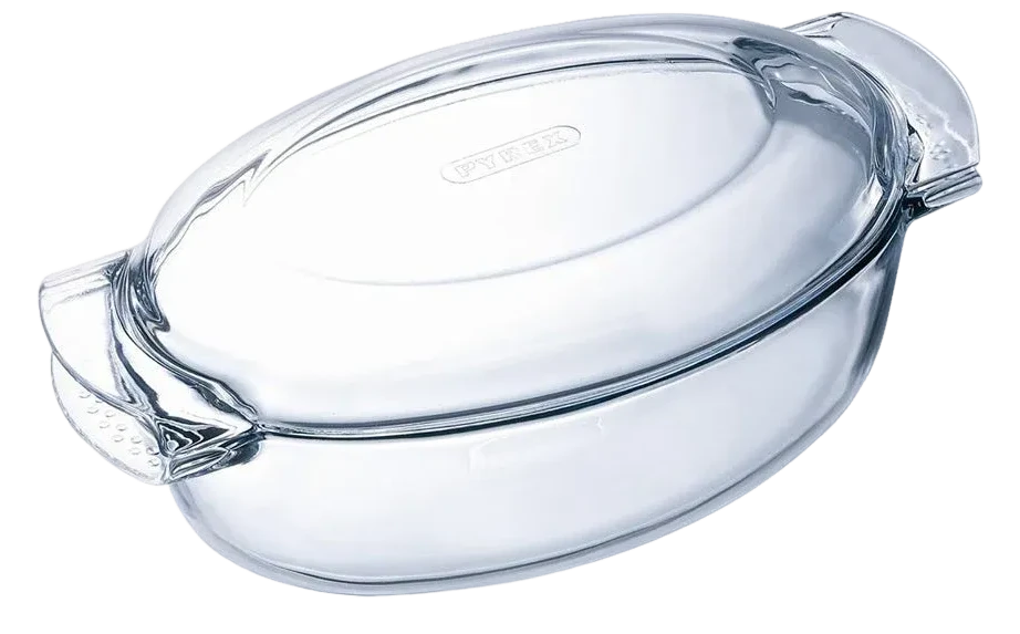 Cocotte ovale en verre grand format