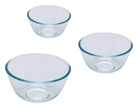 Lot de 3 jattes en verre spécial préparation - Classic