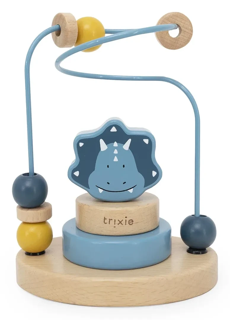 Houten kralenframe - Mr. Triceratops