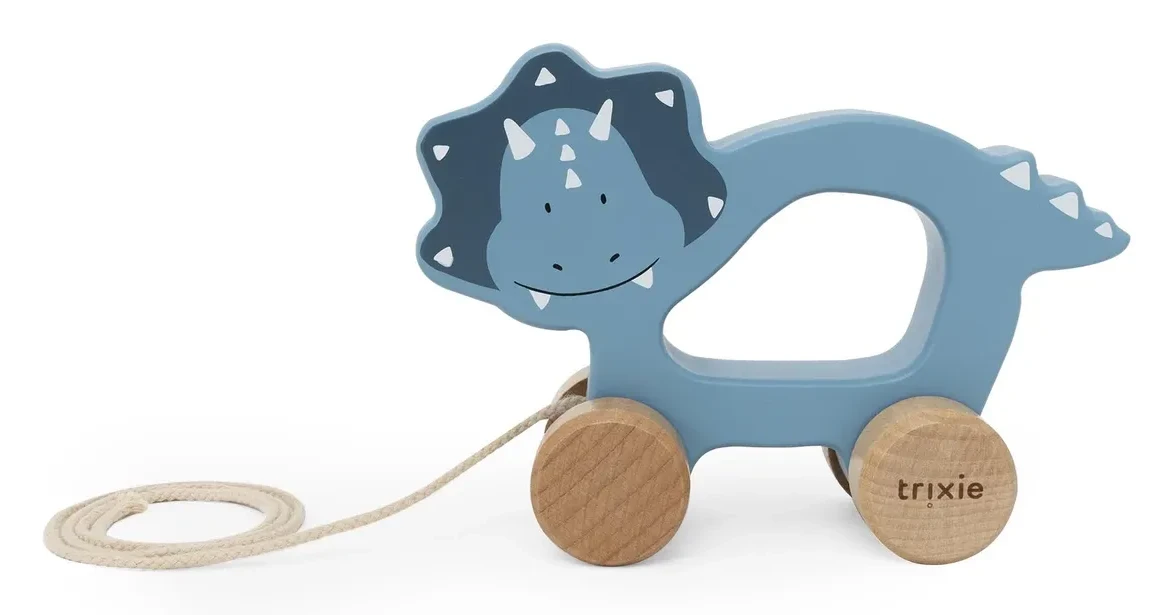 Houten trekspeeltje - Mr. Triceratops