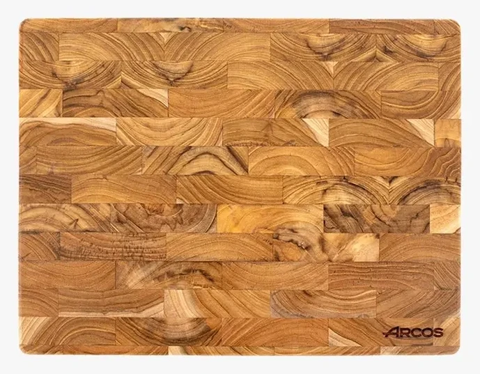 Tabla de corte de madera de teca 280x370x32 mm
