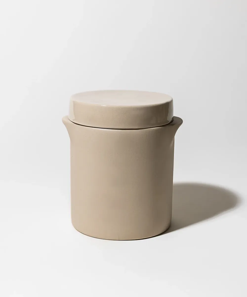 Boîte Cylindrique - Grès Brut & Naturel