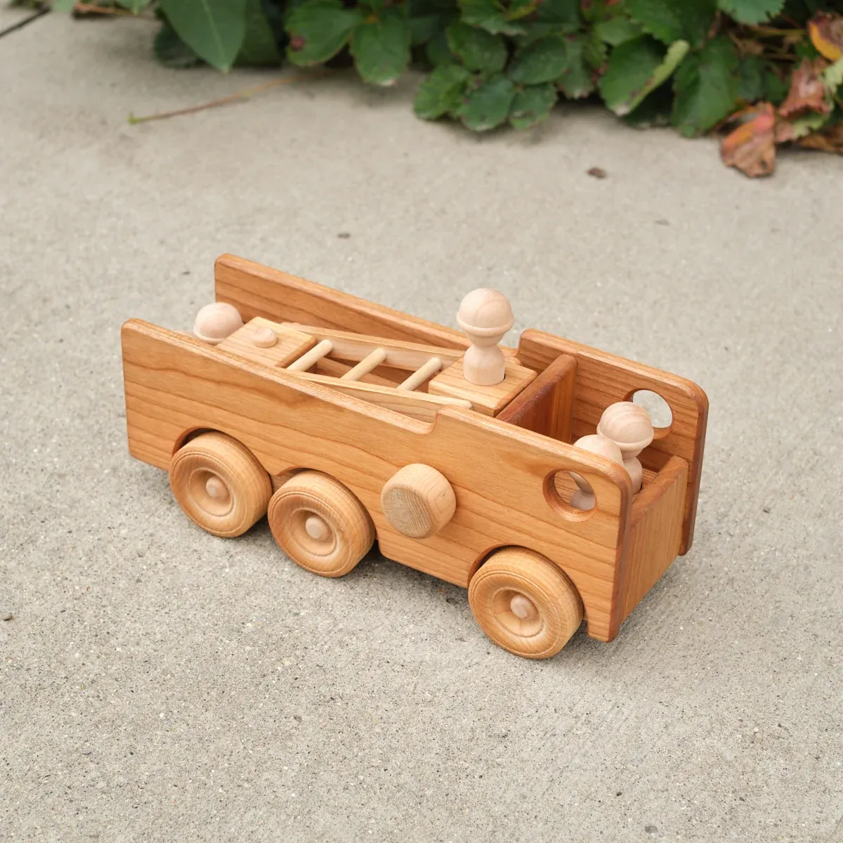 Wooden Fire Truck and Peg Firemen
