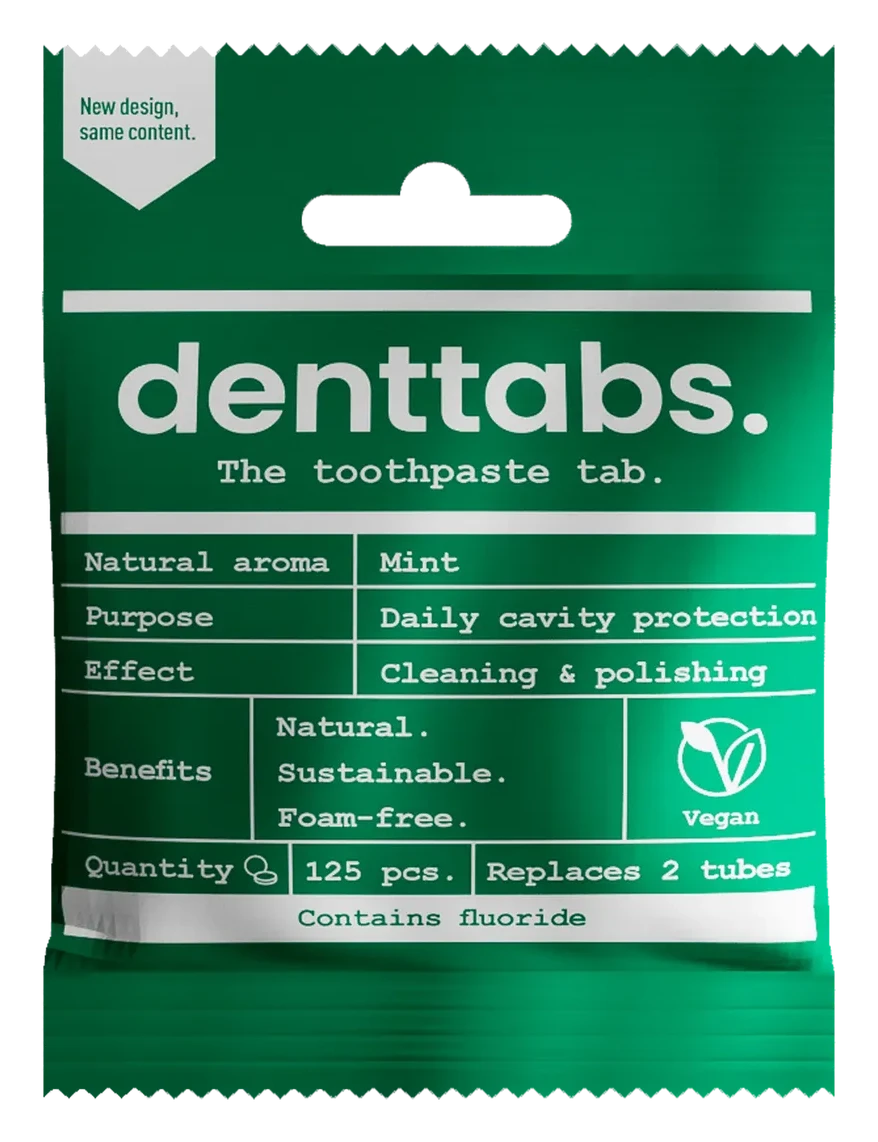 Denttabs toothpaste tablets - Mint with fluoride