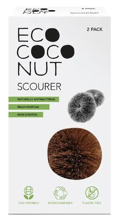 Coconut Fiber Scour Pads - Set of 2