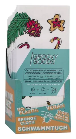 Groovy Goods ecologisch sponsdoekje KERST