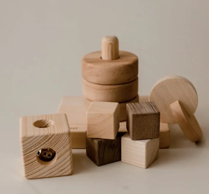 Montessori inspired Baby Open Play Wooden Toy Set