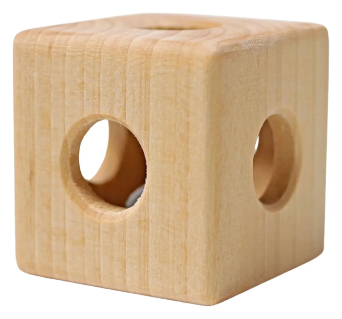 Grimm's Wooden Rattle Cube with Bell