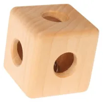 Sonajero de madera natural con cascabel