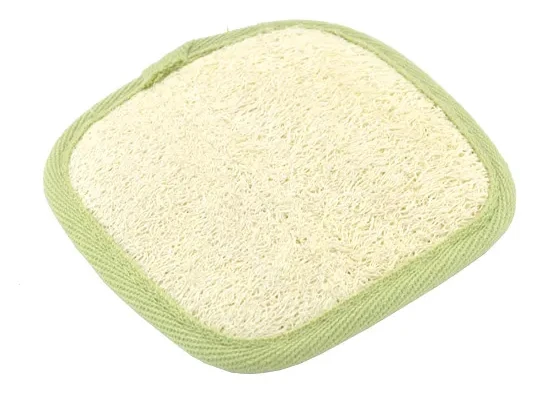 Bamboo & Loofah Square Bath Pad (2 pcs)