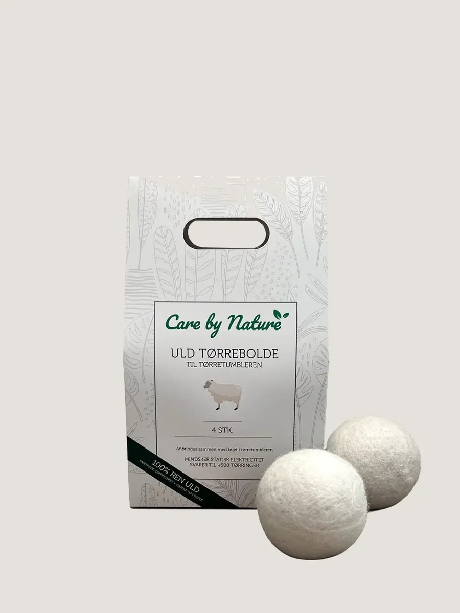 Uld tørrebolde - 4 stk