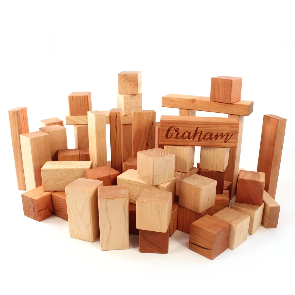 Wooden Building Blocks (50-piece)