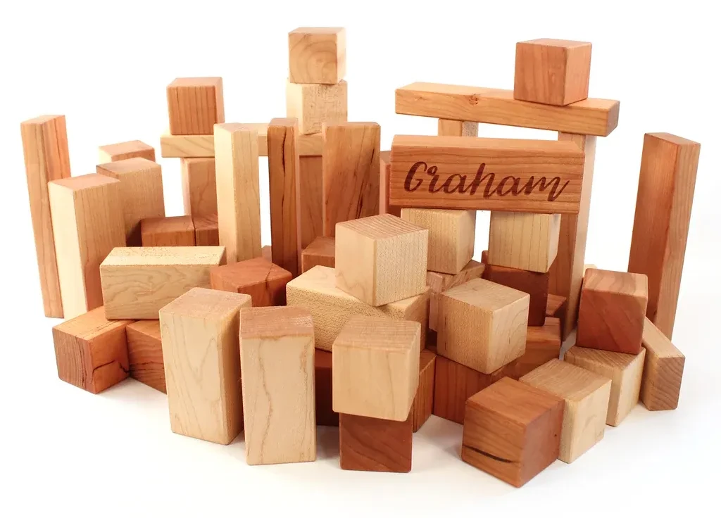 Wooden Building Blocks (50-piece)